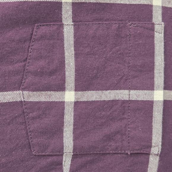 Tommy Hilfiger NWT Bordeaux Plaid collared shirt 1/2 button down Small purple - Picture 10 of 16